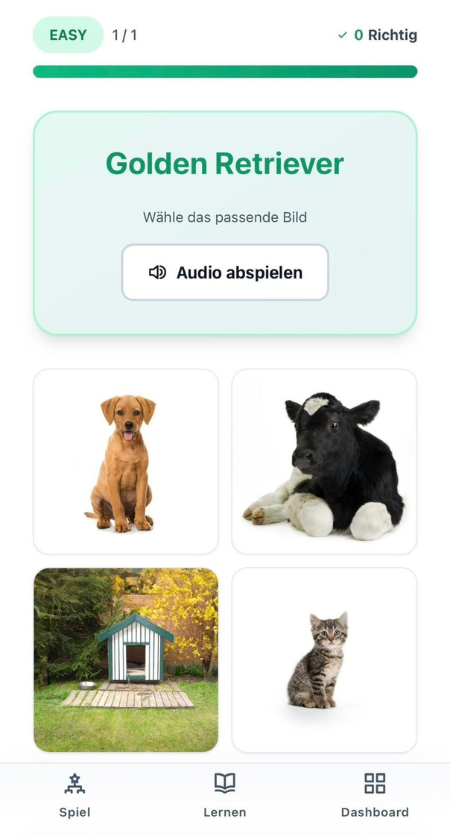Wort-Bild-Übung mit Audio