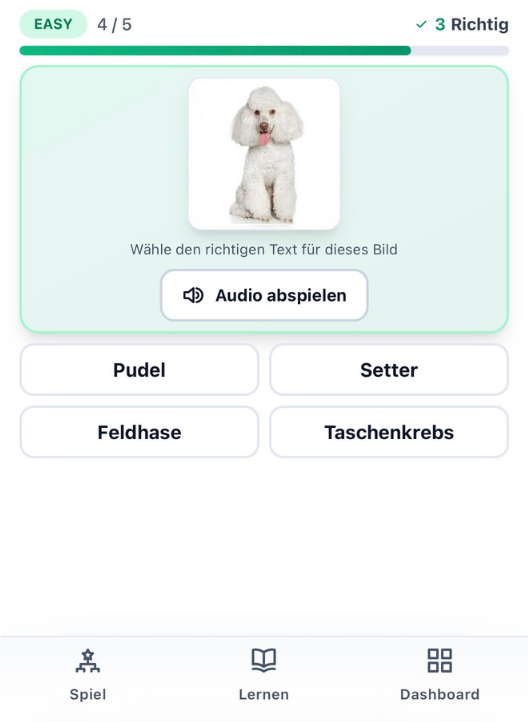 Bild zu Text Lautkleckseapp