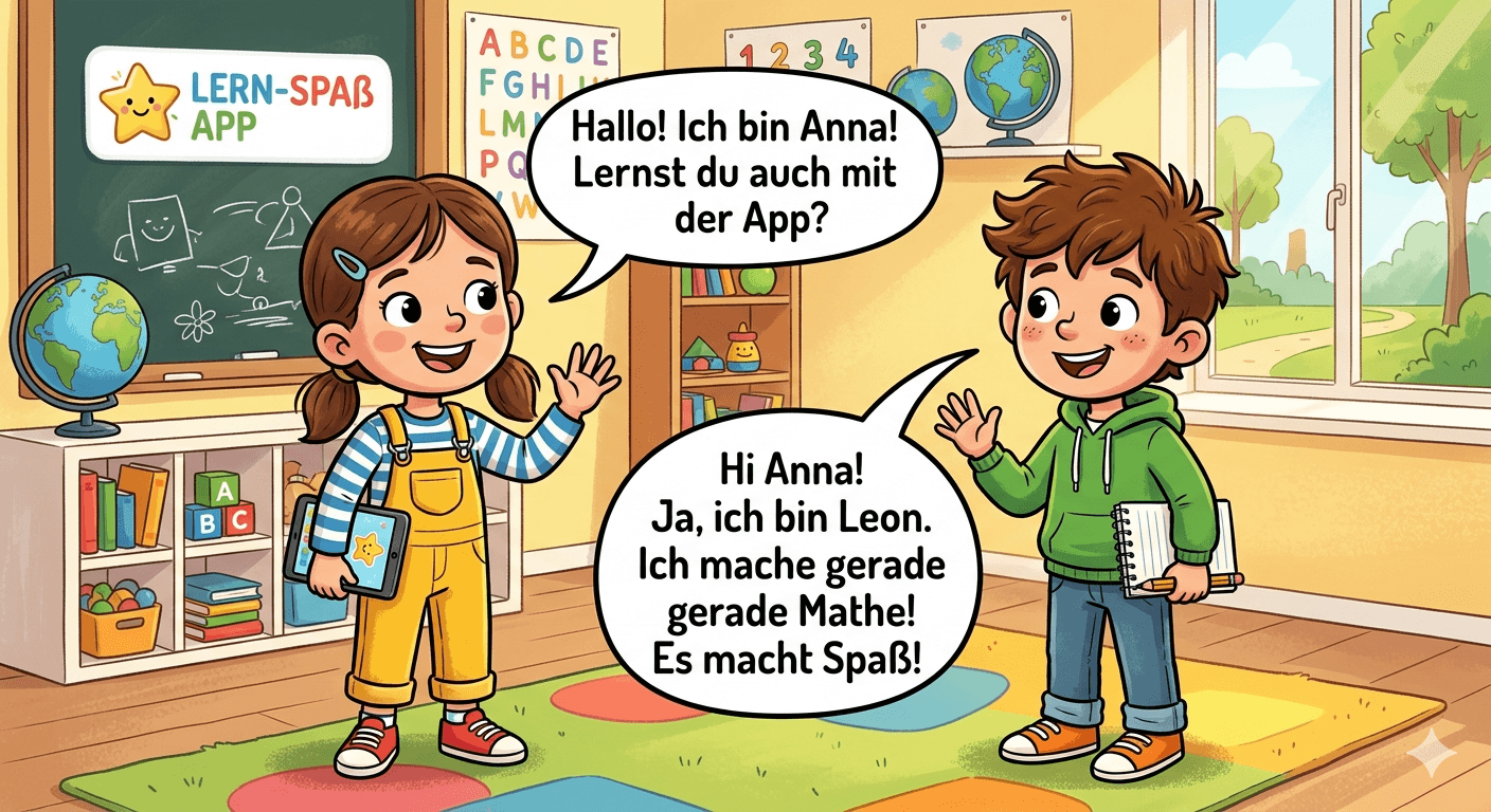 Mini-Dialog Begrüßung Kita Illustration