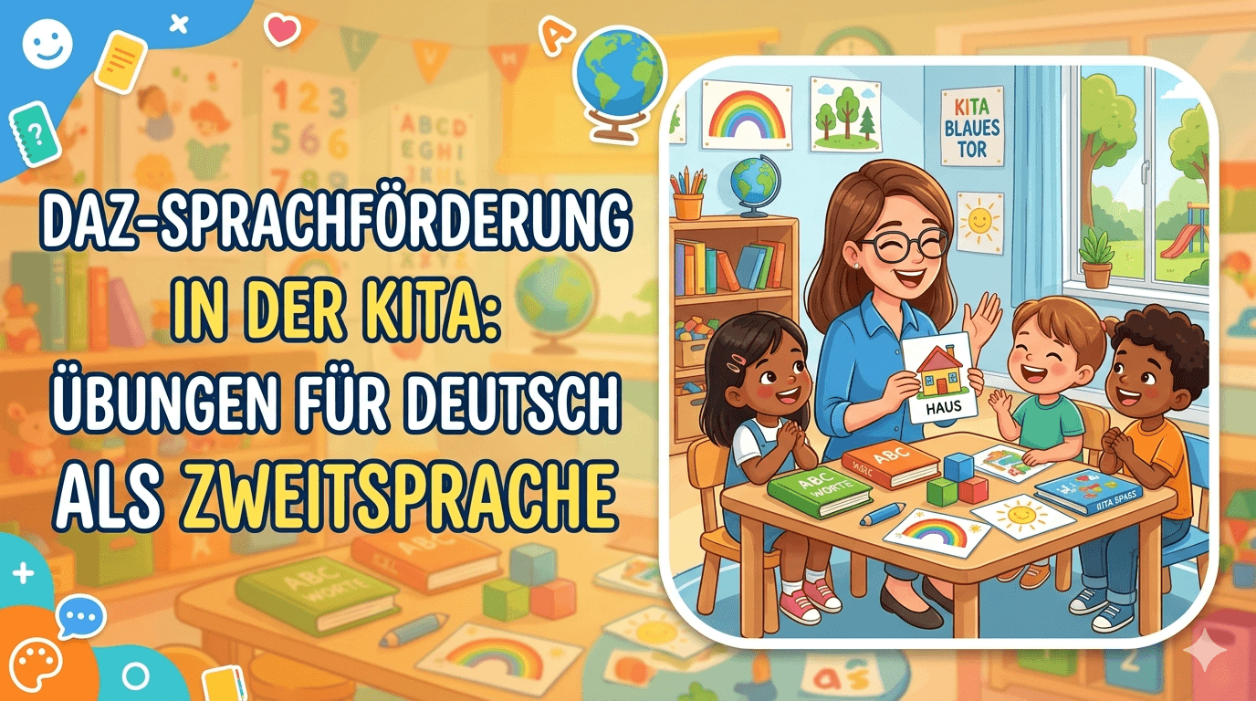 DaZ-Sprachförderung im Kita-Morgenkreis mit Erzieherin